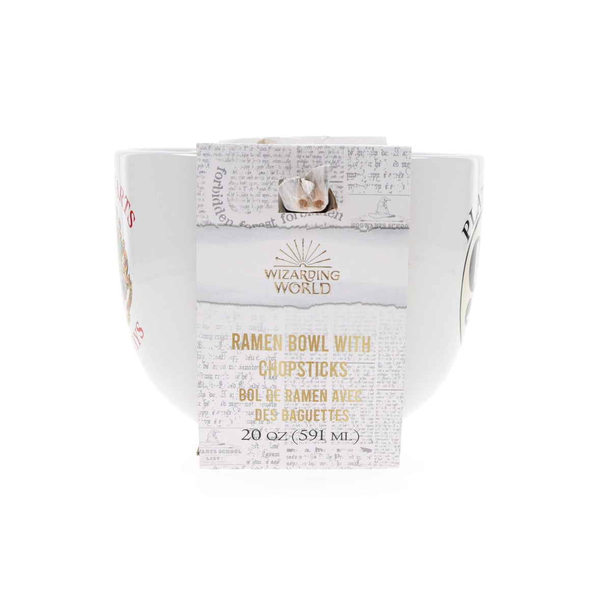 Harry Potter "Hogwarts Railways" 20-Ounce Ceramic Ramen Bowl and Chopstick Set