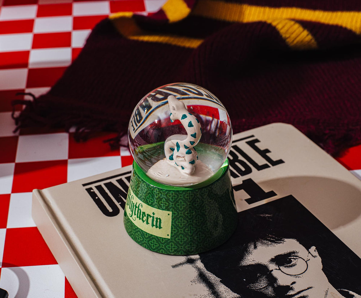 Harry Potter House Slytherin Snake Mini Light-Up Snow Globe | 3 Inches Tall