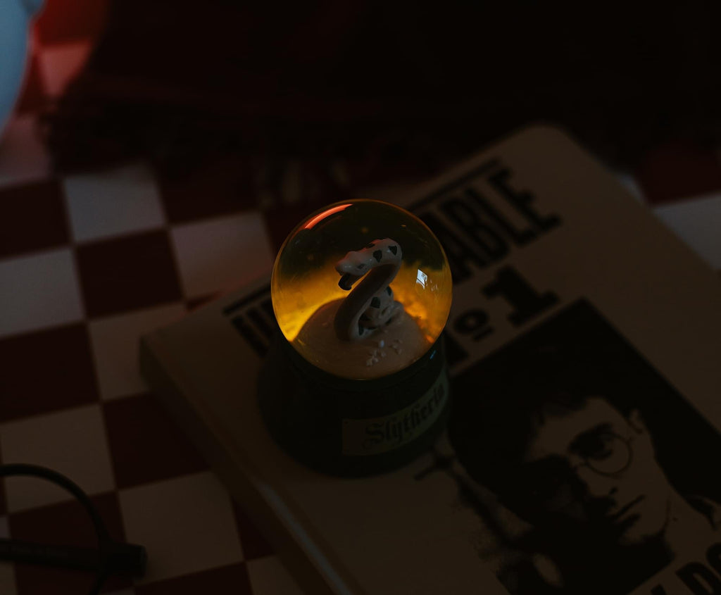 Harry Potter House Slytherin Snake Mini Light-Up Snow Globe | 3 Inches Tall