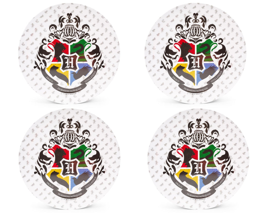 Harry Potter Hogwarts Crest 10-Inch Melamine Dinner Plates | Set of 4