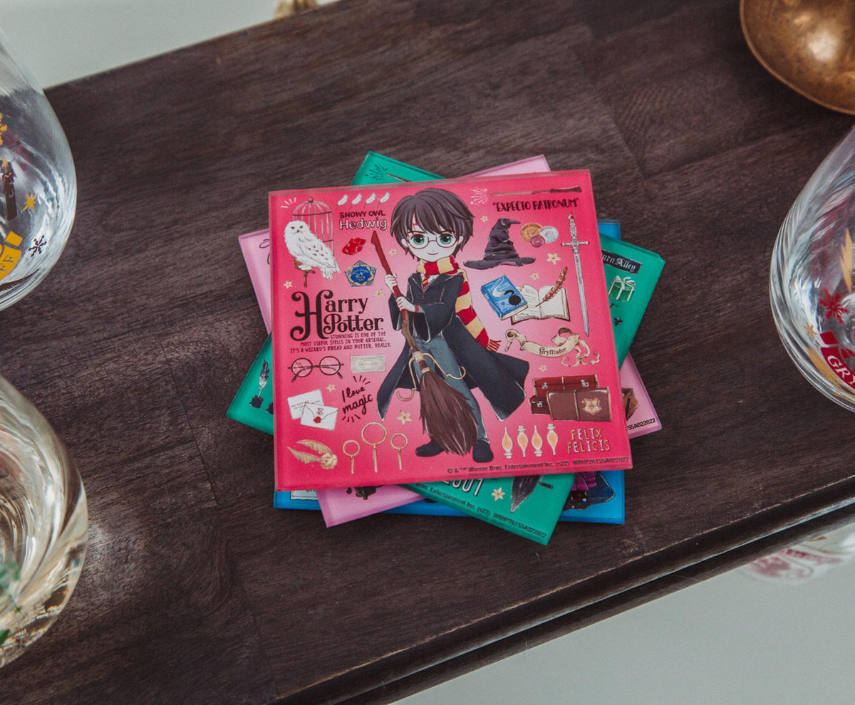 Harry Potter Magical Characters Glass Coasters | Set of 4