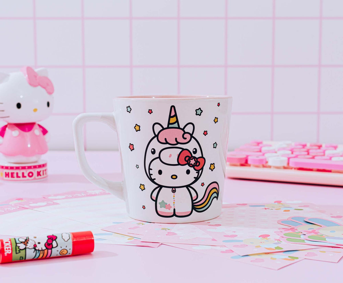 Sanrio Hello Kitty Unicorn Ceramic Latte Mug | Holds 17 Ounces