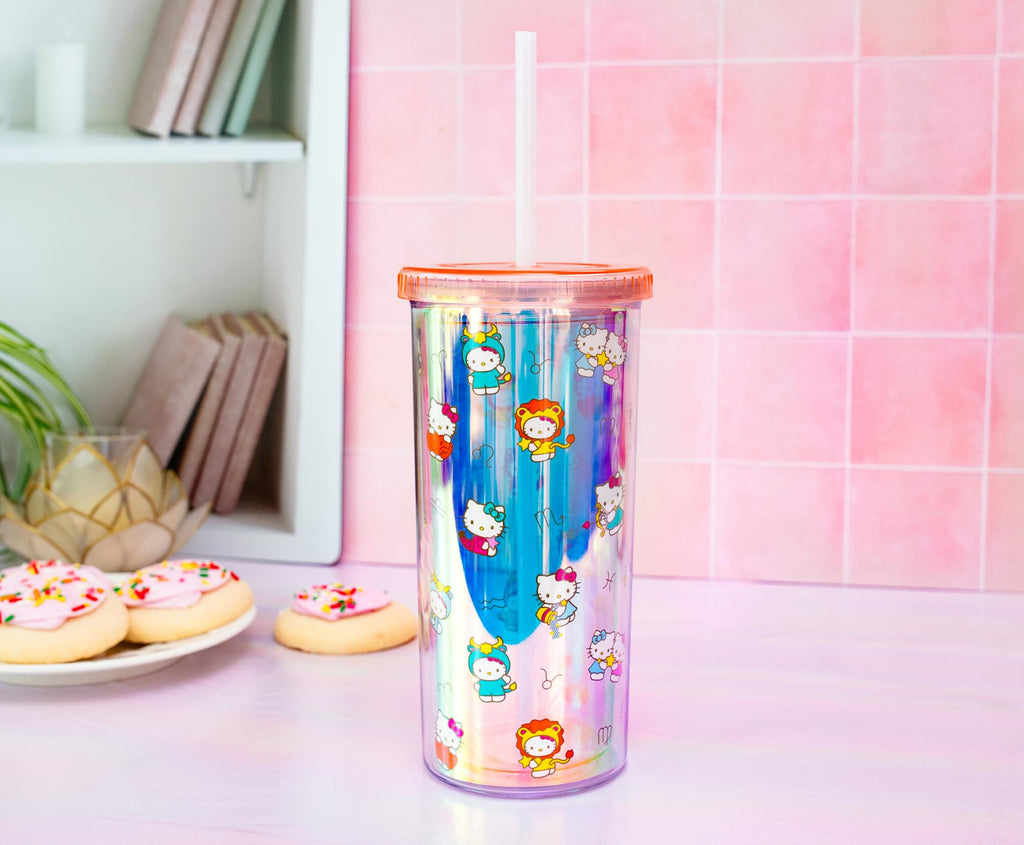 Sanrio Hello Kitty Zodiac Carnival Cup With Lid and Straw | Holds 20 Ounces