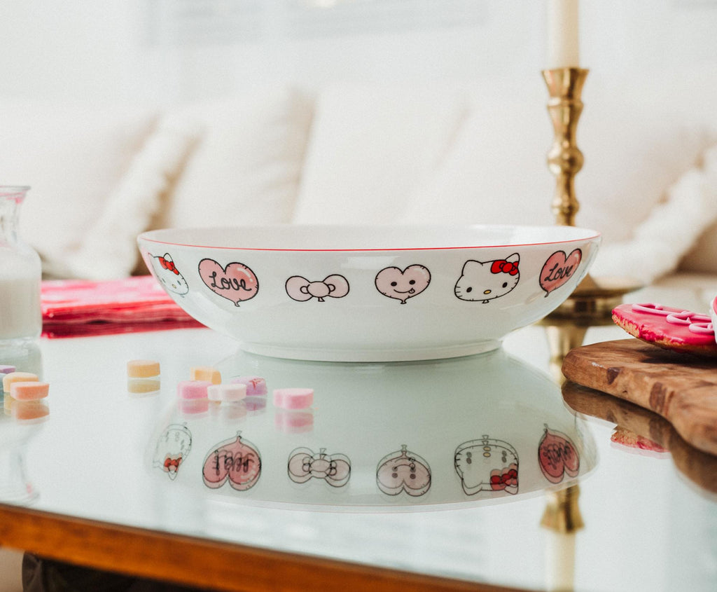 Sanrio Hello Kitty "Love" 9-Inch Ceramic Coupe Dinner Bowl