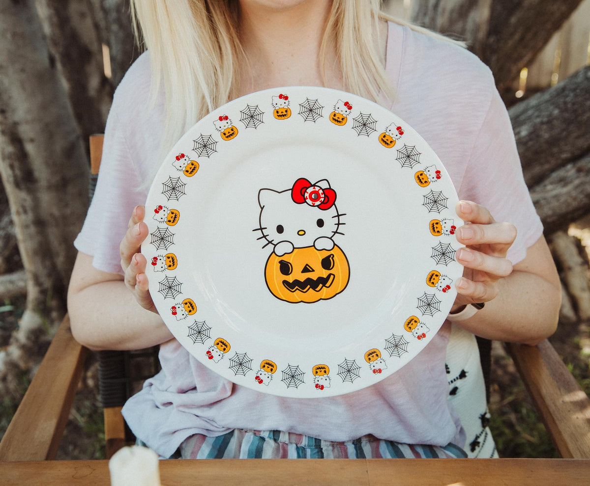 Sanrio Hello Kitty Pumpkin Boo 10-Inch Ceramic Dinner Plate