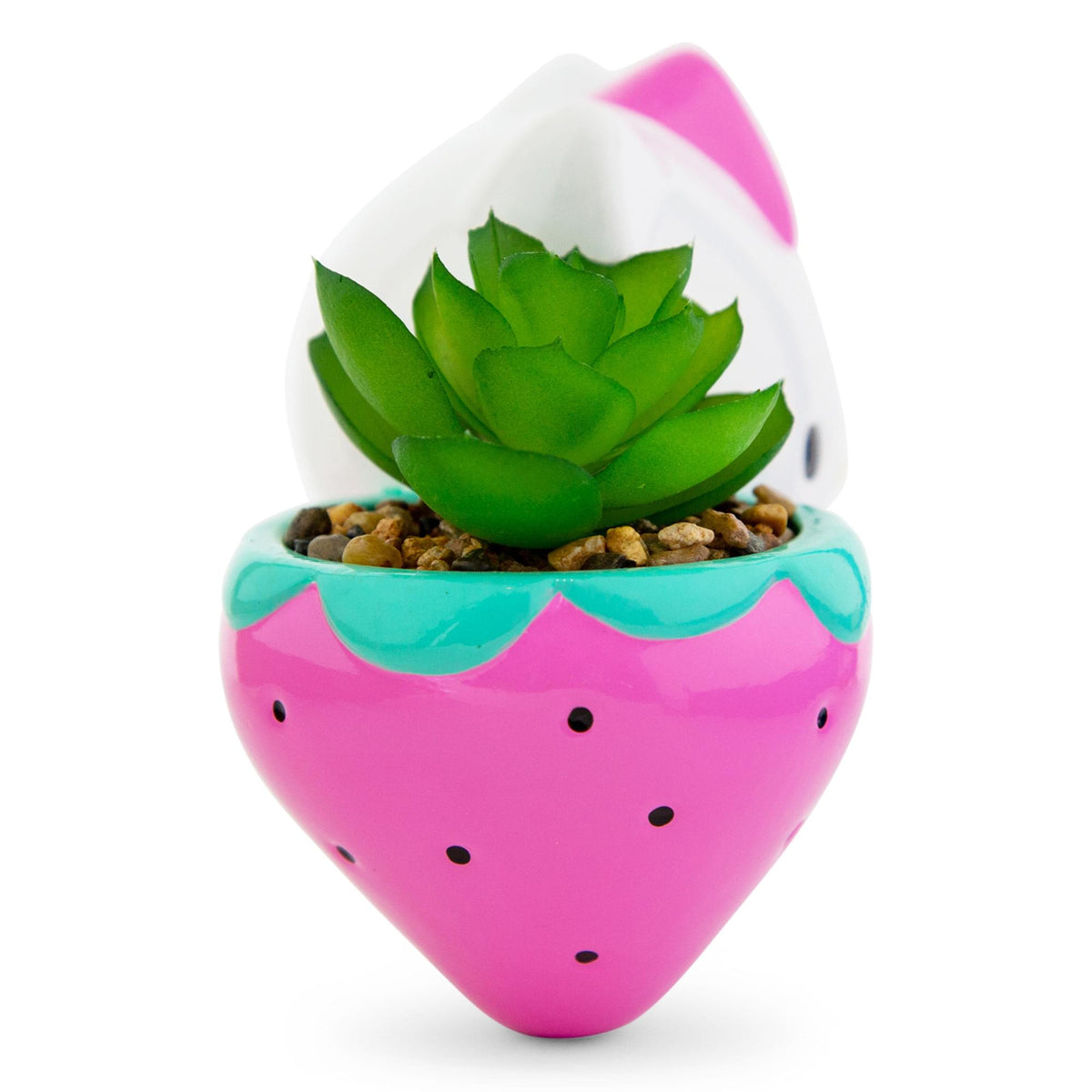 Sanrio Hello Kitty Strawberry 5-Inch Planter With Artificial Succulent
