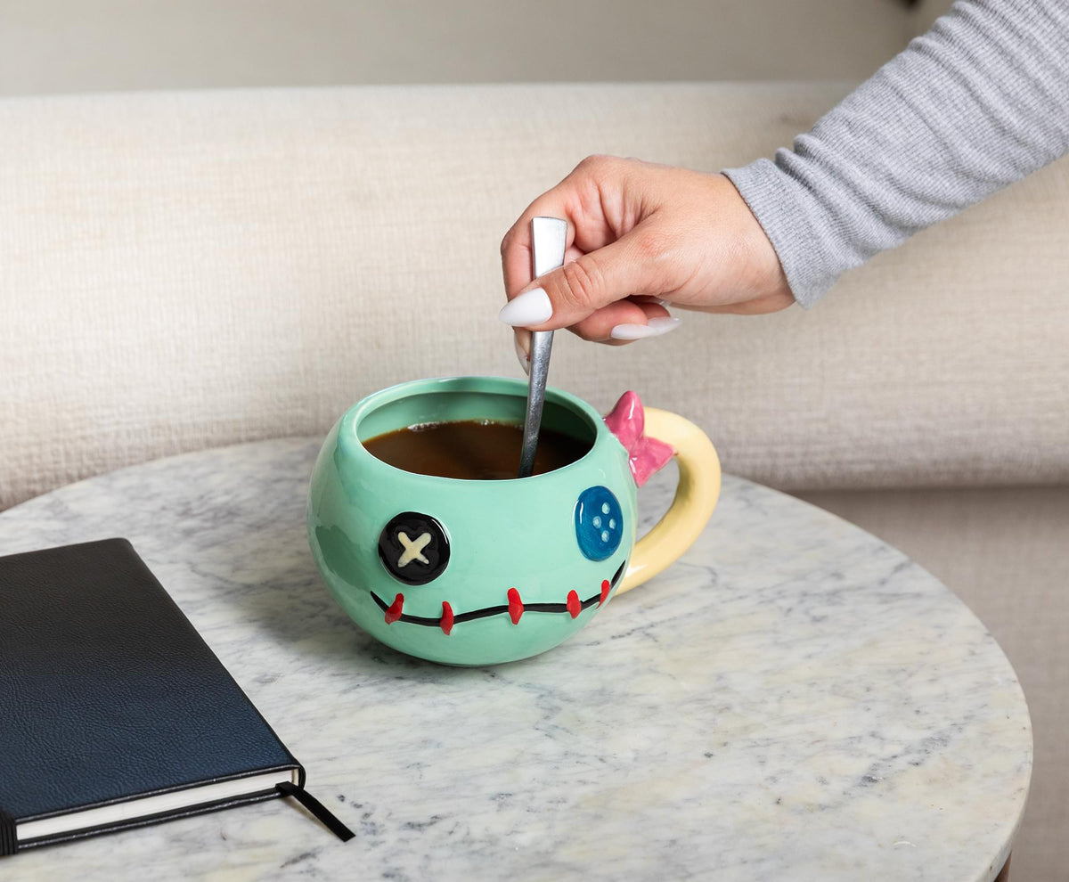 Disney Lilo & Stitch Scrump 3D Sculpted Ceramic Mug | Holds 21 Ounces
