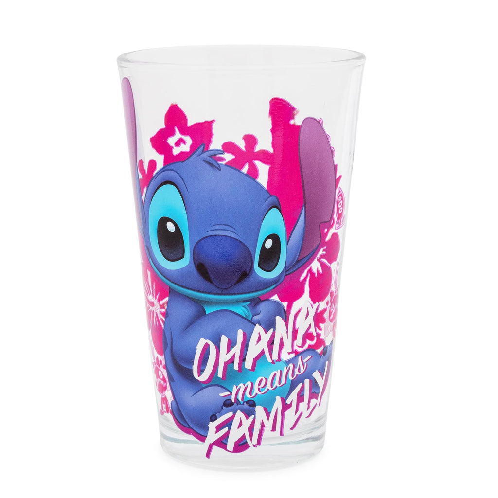 Disney Lilo & Stitch "Ohana Means Family" Pint Glass | Holds 16 Ounces