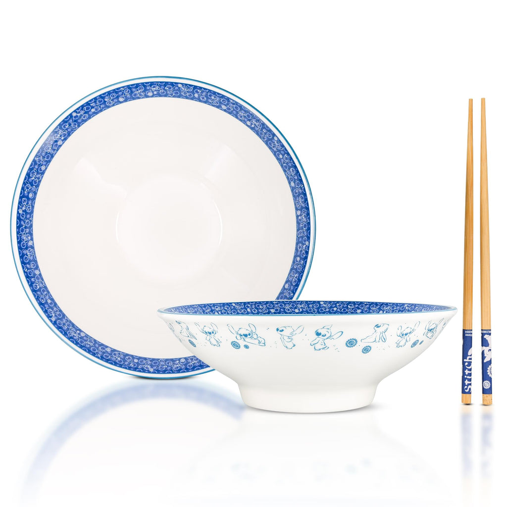Disney Lilo & Stitch Sunflower 30-Ounce Ramen Bowl and Chopstick Set