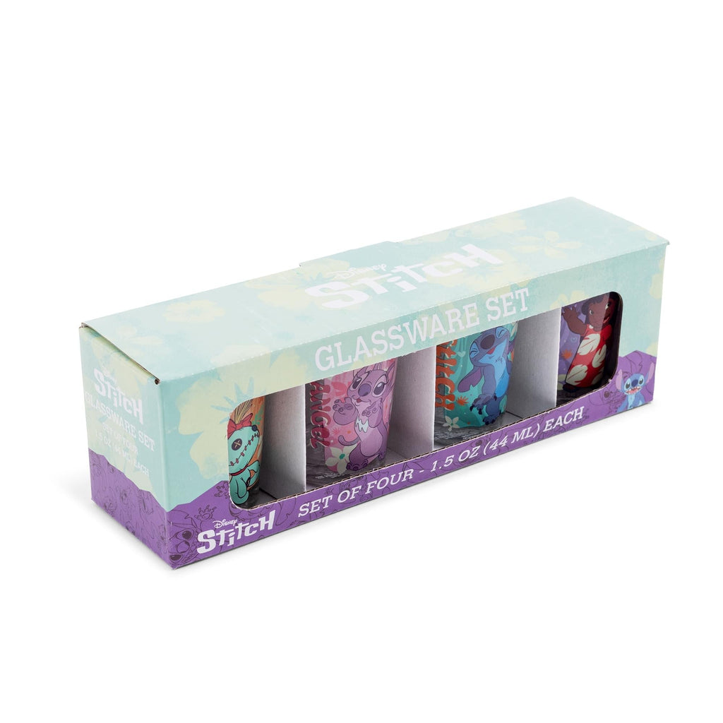 Disney Lilo & Stitch Tropical Characters 2-Ounce Mini Shot Glasses | Set of 4