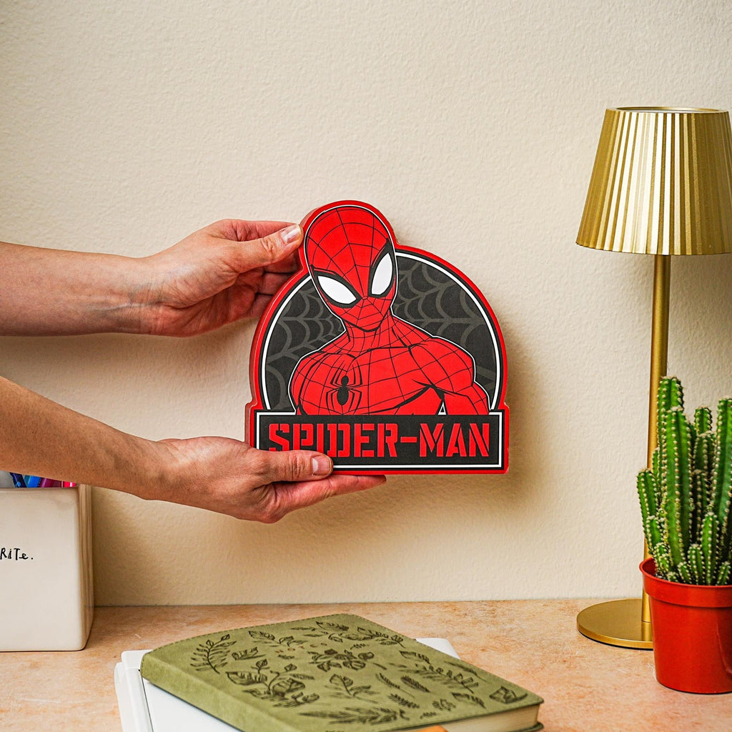 Marvel Spider-Man Die-Cut Wooden Wall Art Sign | 8 x 7 Inches