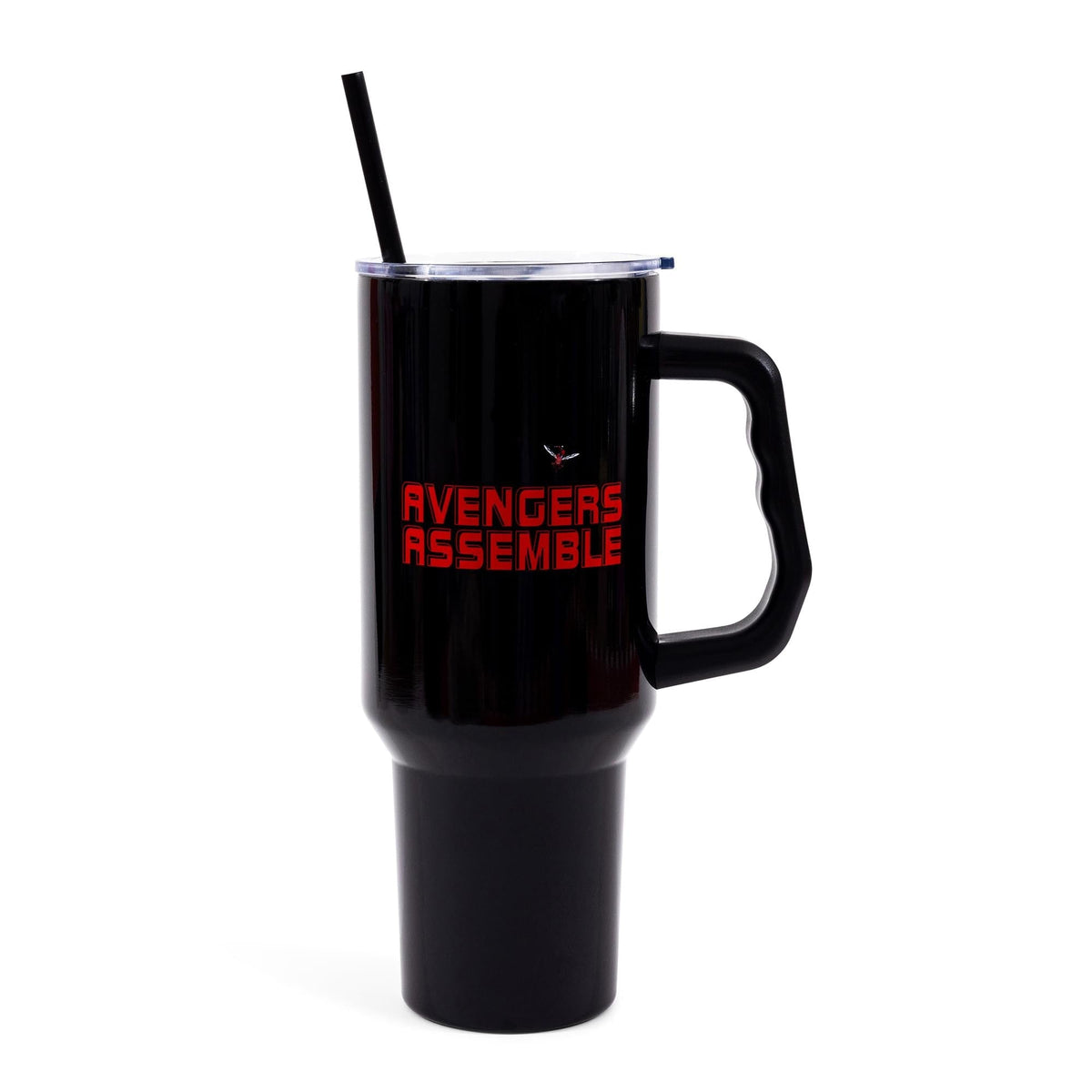Marvel Comics The Avengers 40-Ounce Black Stainless Steel Tumbler With Handle