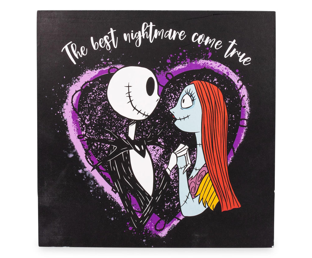 Disney The Nightmare Before Christmas Jack & Sally Box Wall Sign | 6 x 6 Inches