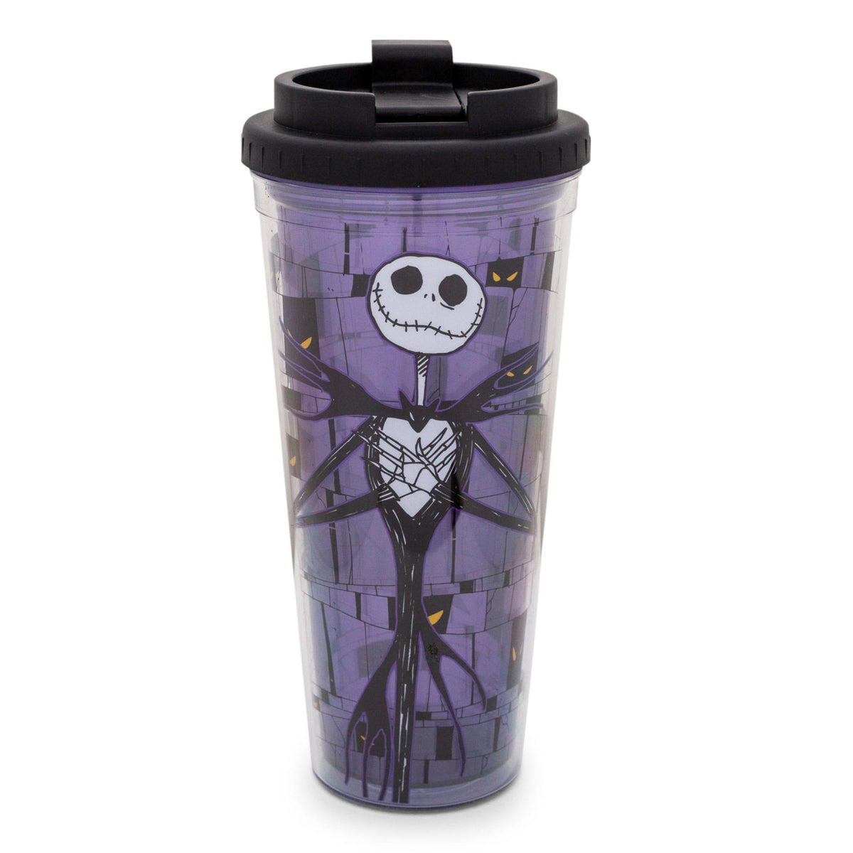 Disney The Nightmare Before Christmas Jack Skellington Plastic Travel Tumbler With Lid