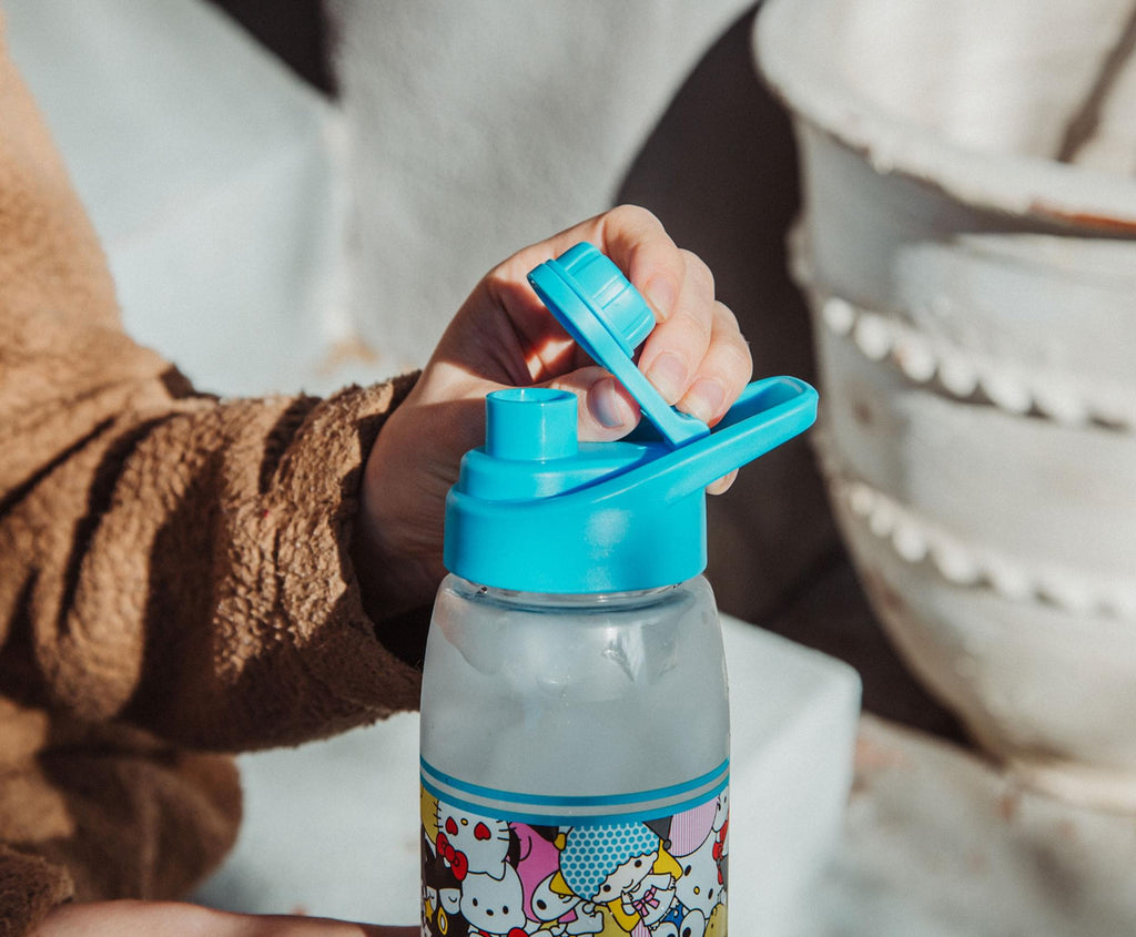 Sanrio Hello Kitty and Friends Plastic Water Bottle With Screw-Top Lid