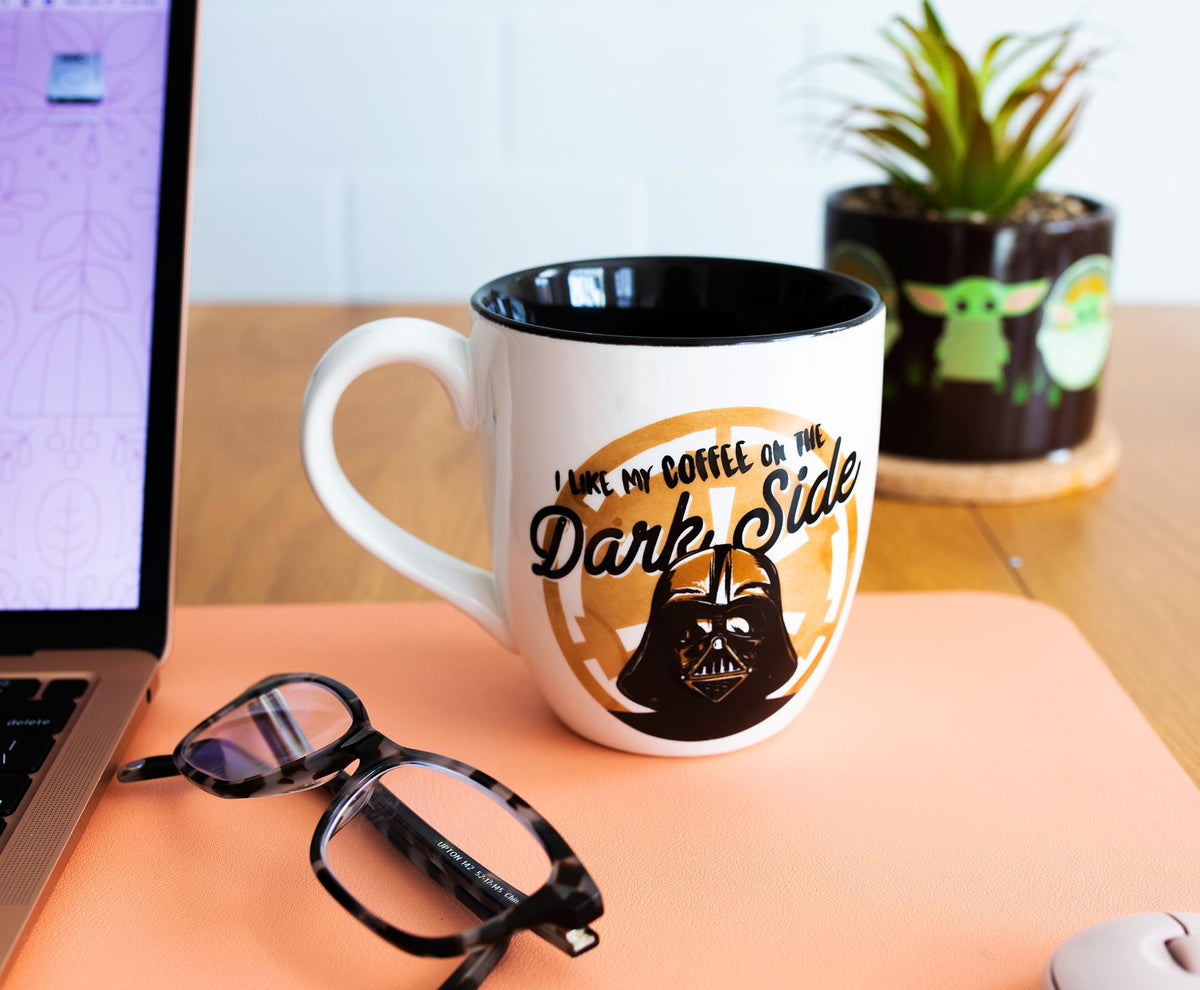 Star Wars "I Like My Coffee On The Dark Side" Ceramic Mug | Holds 18 Ounces
