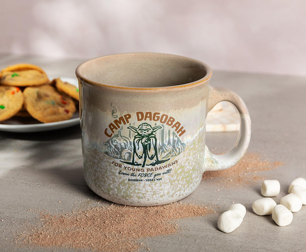 Star Wars Yoda "Camp Dagobah" 20-Ounce Reactive Glaze Ceramic Camper Mug
