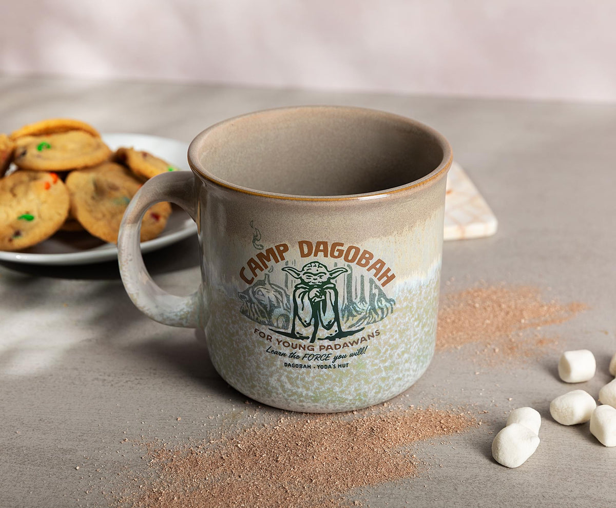 Star Wars Yoda "Camp Dagobah" 20-Ounce Reactive Glaze Ceramic Camper Mug