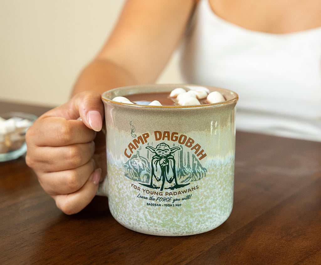 Star Wars Yoda "Camp Dagobah" 20-Ounce Reactive Glaze Ceramic Camper Mug