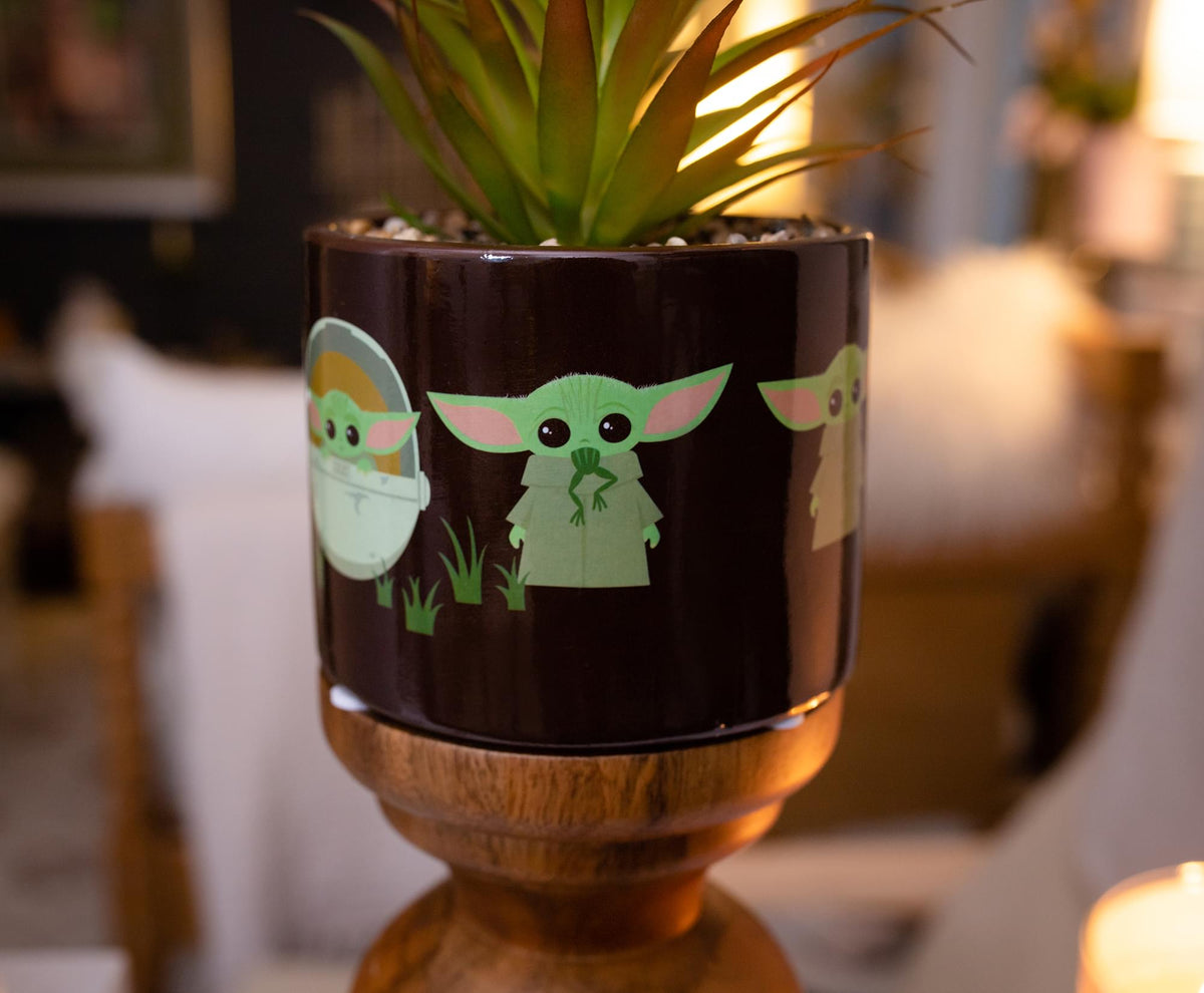 Star Wars: The Mandalorian The Child Ceramic Planter with Artificial Succulent