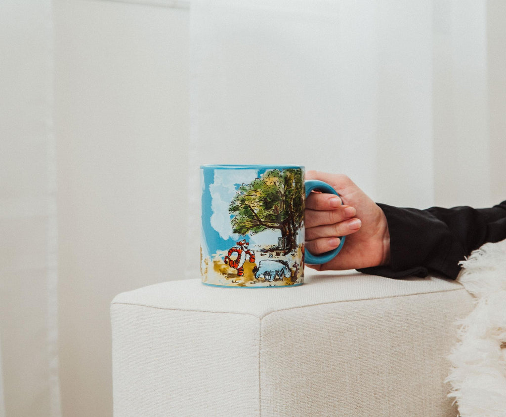 Disney Winnie the Pooh Group Walk Ceramic Coffee Mug | Holds 20 Ounces