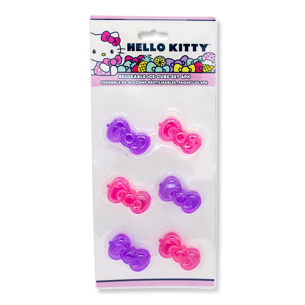 Sanrio Hello Kitty Pretty Bows Reusable Plastic Ice Cubes | Set of 6