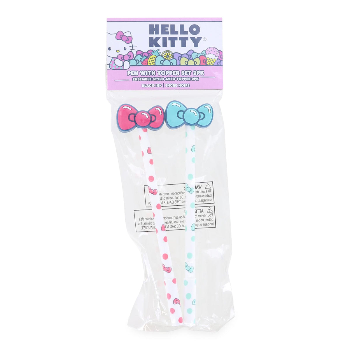 Hello Kitty Ink Pen 2-Pack with Bow Toppers