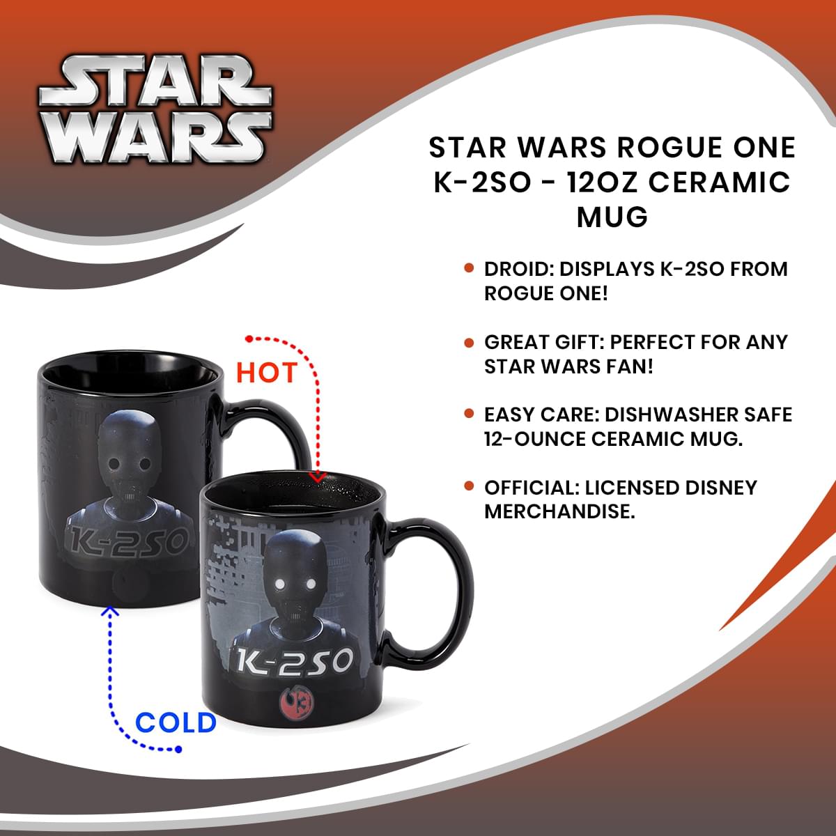 Star Wars Rogue One K-2SO - 12oz Ceramic Mug