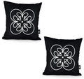Star Wars Black Throw Pillow | White Rebel Insignia | 18 x 18 Inches | Set of 2