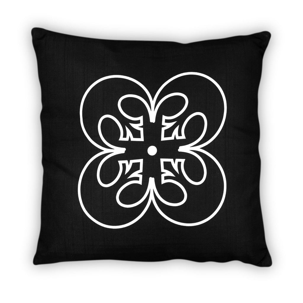 Star Wars Black Throw Pillow | White Rebel Insignia Pattern | 18 x 18 Inches