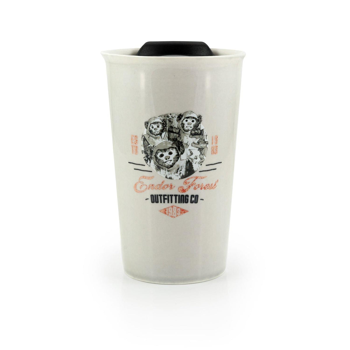 Star Wars Ewok Ceramic Mug With Lid | Endor Forest Outfitting Co. | 12 Ounces