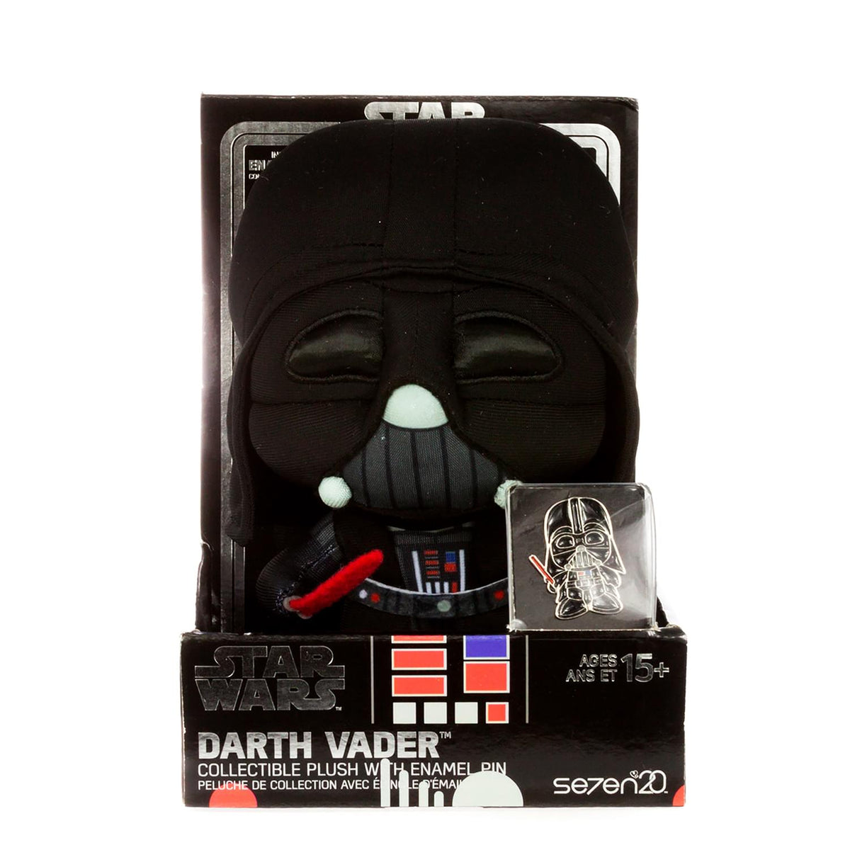 Star Wars Darth Vader Stylized 7 Inch Plush With Enamel Pin