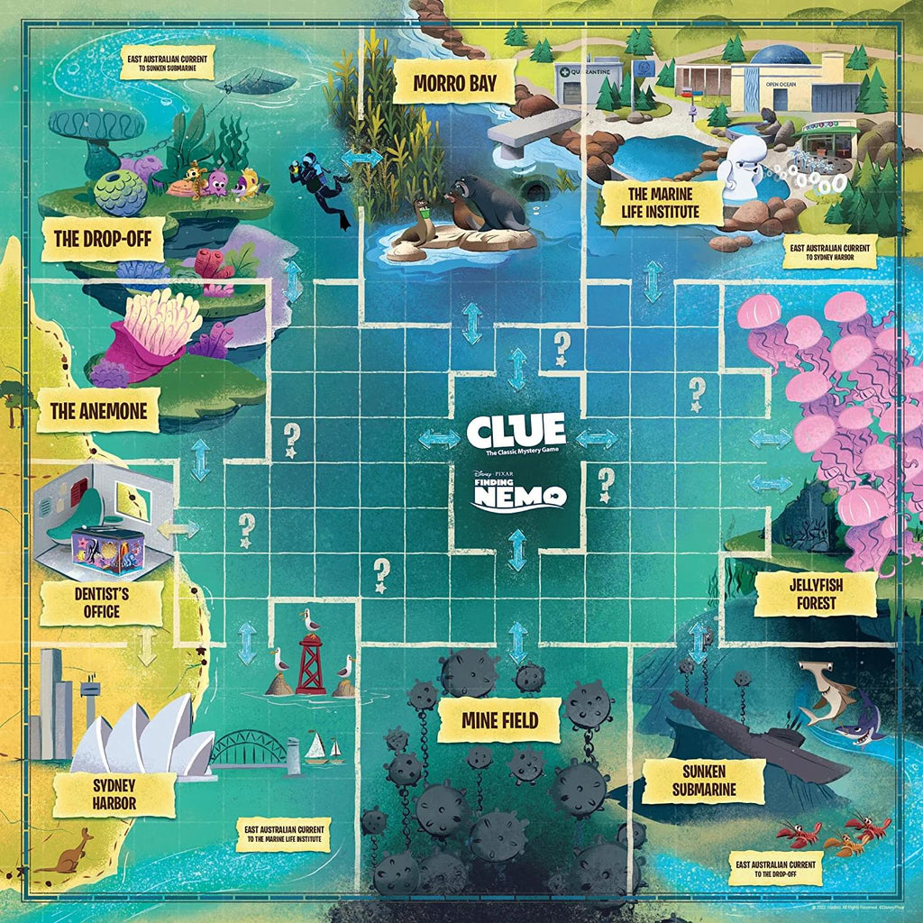Disney Finding Nemo Clue Board Game