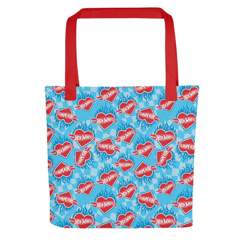 Hot Wheels Heart with Flame Tote Bag