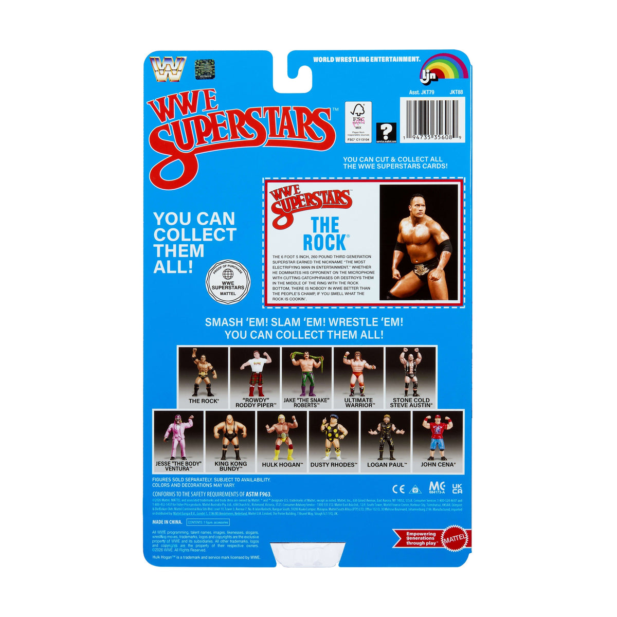 LJN WWE Superstars The Rock Action Figure