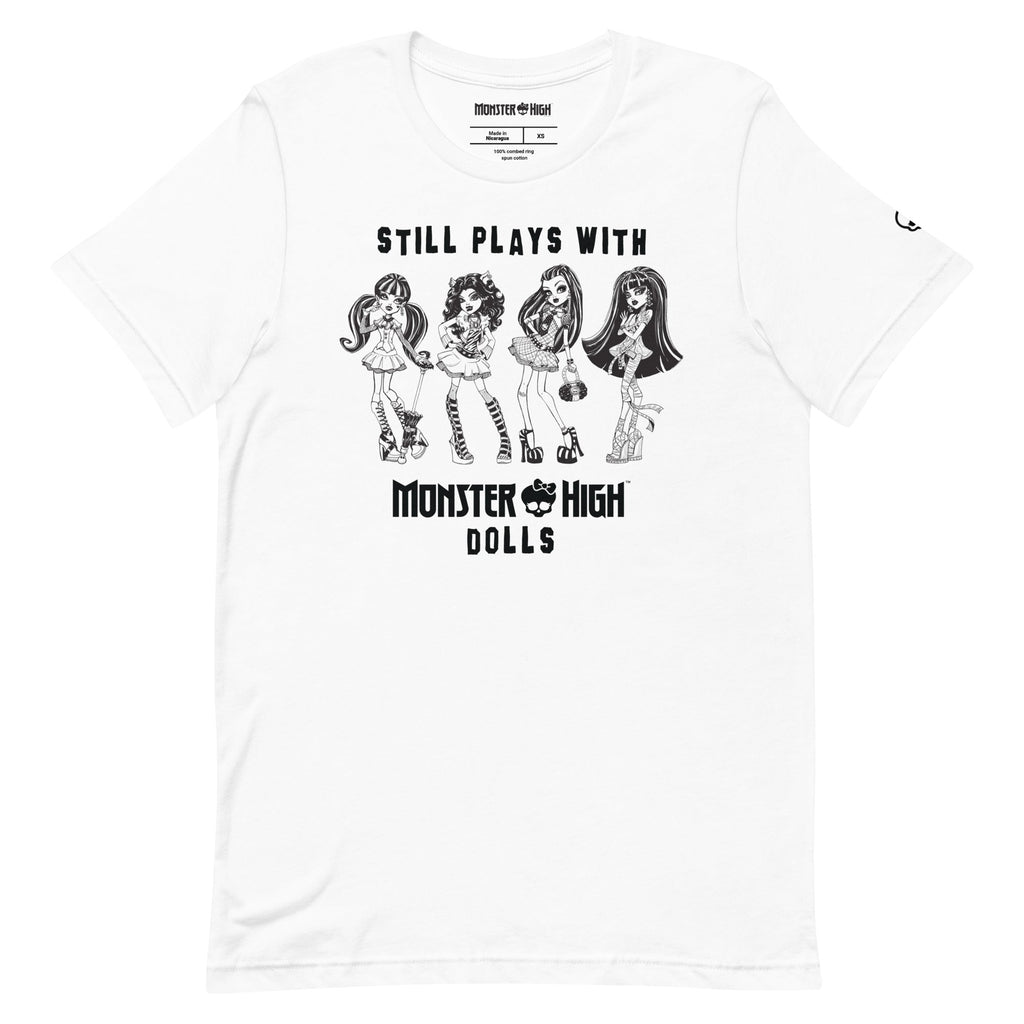 Monster High Still Plays with Monster High Dolls White T-Shirt